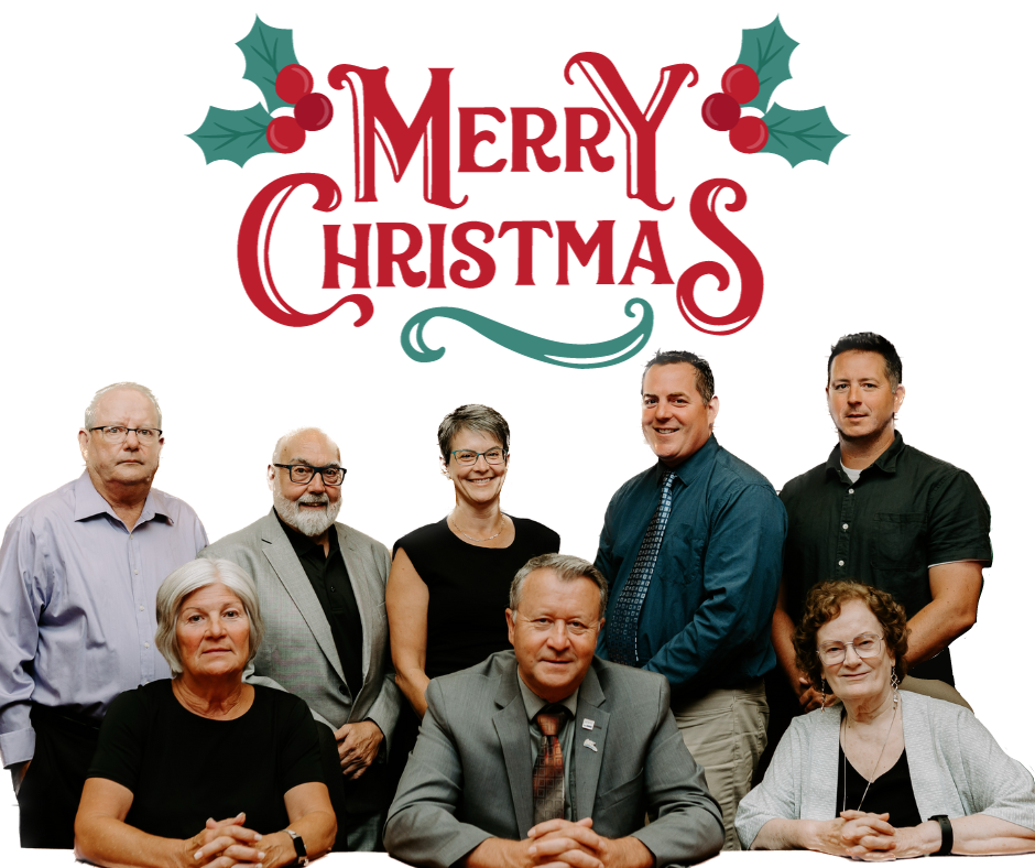 Photo of 2022-2026 Council with text that says "Merry Christmas"