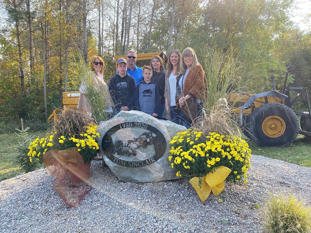 Sinclair Family with Dedication Rock
