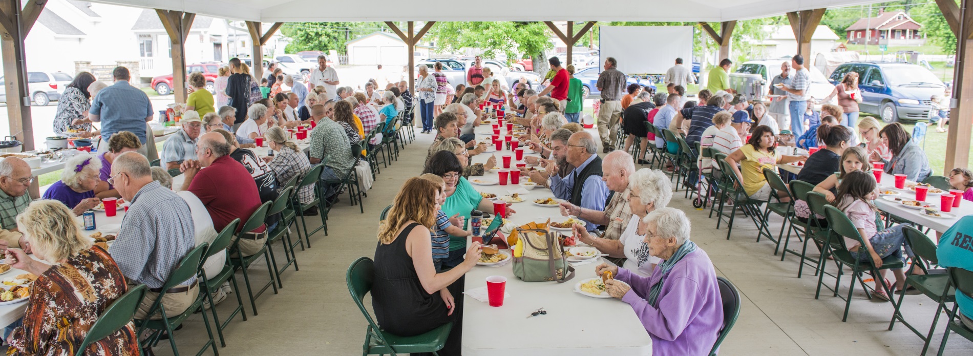 outdoor picnic with community