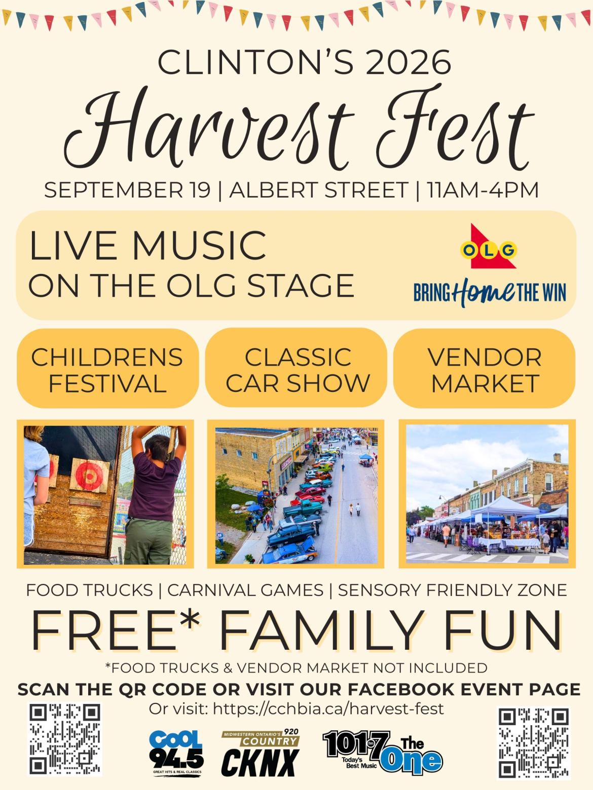Clinton 2026 Harvest Fest Event Poster